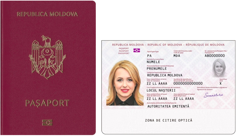 Паспорт Молдовы образец